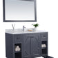 Odyssey 48" Maple Grey Bathroom Vanity with Black Wood Marble Countertop