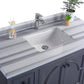 Odyssey 48" Maple Grey Bathroom Vanity with White Stripes Marble Countertop