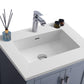 Wilson 24" Grey Bathroom Vanity with Matte White VIVA Stone Solid Surface Countertop