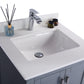 Wilson 24" Grey Bathroom Vanity with White Quartz Countertop