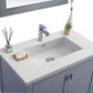 Wilson 36" Grey Bathroom Vanity with Matte White VIVA Stone Solid Surface Countertop