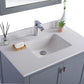 Wilson 36" Grey Bathroom Vanity with White Quartz Countertop