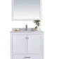 Wilson 36" White Bathroom Vanity with White Carrara Marble Countertop