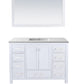 Wilson 48" White Bathroom Vanity with Matte White VIVA Stone Solid Surface Countertop