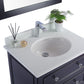 Luna 30" Espresso Bathroom Vanity with Pure White Phoenix Stone Countertop