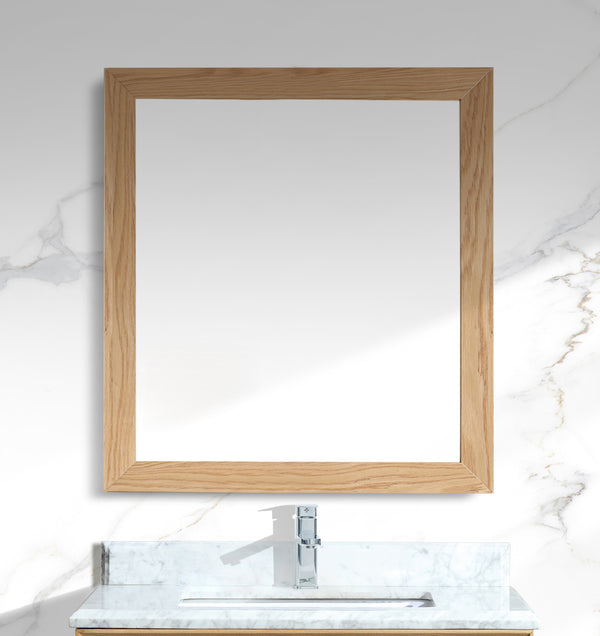 Sterling 30 Framed Square California White Oak Mirror