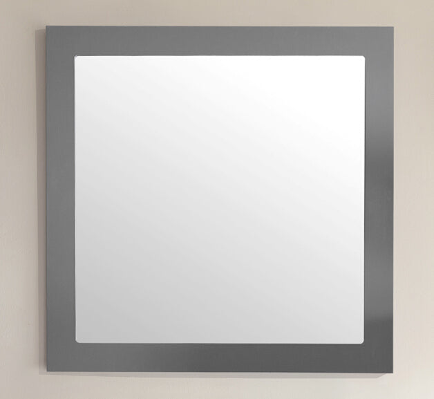 Sterling 30" Framed Square Maple Grey Mirror