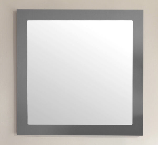 Sterling 30 Framed Square Maple Grey Mirror