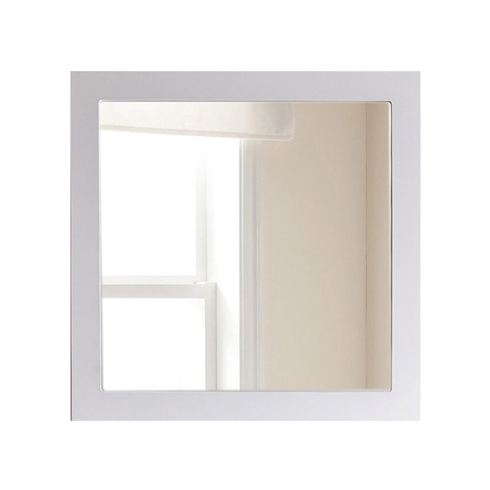 Sterling 30" Framed Square White Mirror