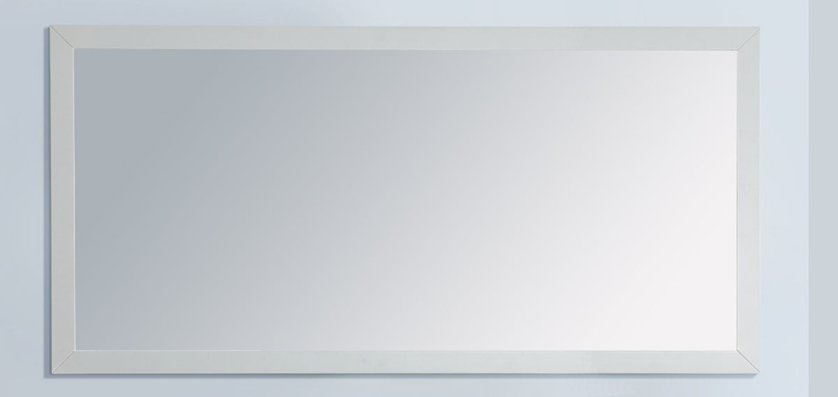 Sterling 60" Framed Rectangular White Mirror