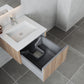 Legno 24" Weathered Grey Bathroom Vanity with Matte White VIVA Stone Solid Surface Countertop