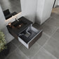 Legno 30" Carbon Oak Bathroom Vanity with Matte Black VIVA Stone Solid Surface Countertop