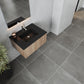 Legno 30" Weathered Grey Bathroom Vanity with Matte Black VIVA Stone Solid Surface Countertop