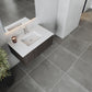 Legno 36" Carbon Oak Bathroom Vanity with Matte White VIVA Stone Solid Surface Countertop