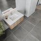 Legno 36" Weathered Grey Bathroom Vanity with Matte White VIVA Stone Solid Surface Countertop