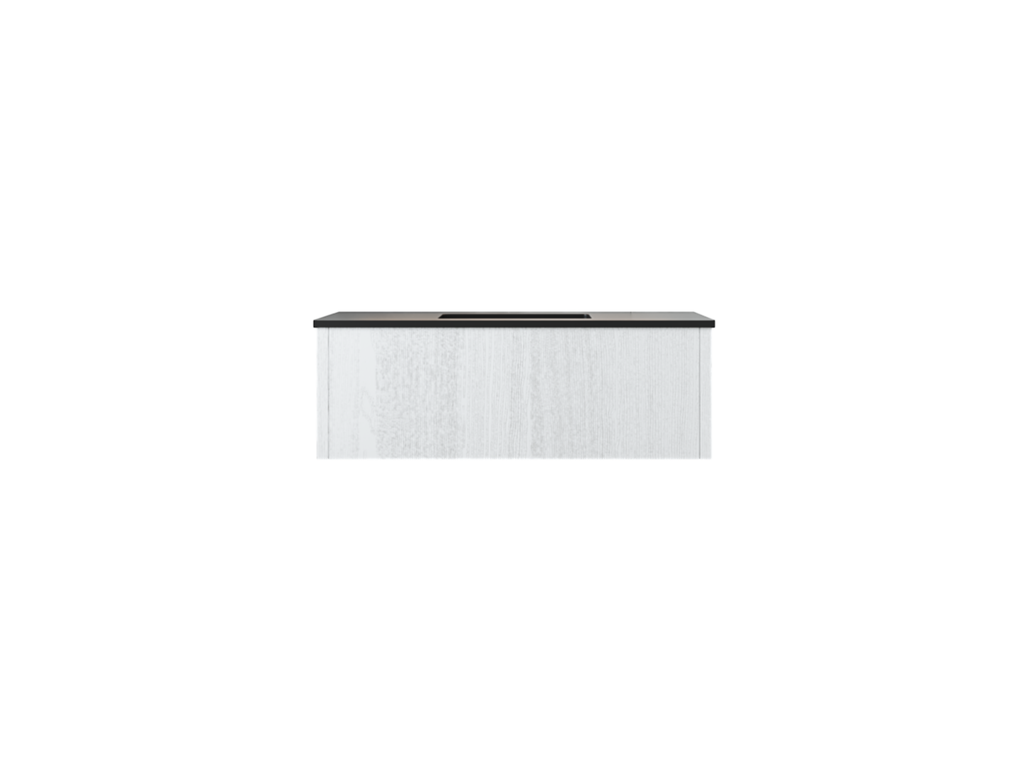 Legno 42" Alabaster White Bathroom Vanity with Matte Black VIVA Stone Solid Surface Countertop
