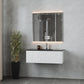 Legno 42" Alabaster White Bathroom Vanity with Matte Black VIVA Stone Solid Surface Countertop