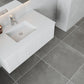 Legno 42" Alabaster White Bathroom Vanity with Matte White VIVA Stone Solid Surface Countertop
