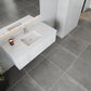Legno 48" Alabaster White Bathroom Vanity with Matte White VIVA Stone Solid Surface Countertop