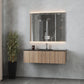 Legno 48" Weathered Grey Bathroom Vanity with Matte Black VIVA Stone Solid Surface Countertop