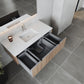Legno 48" Weathered Grey Bathroom Vanity with Matte White VIVA Stone Solid Surface Countertop