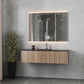 Legno 54" Weathered Grey Bathroom Vanity with Matte Black VIVA Stone Solid Surface Countertop
