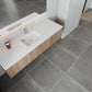 Legno 66" Weathered Grey Bathroom Vanity with Matte White VIVA Stone Solid Surface Countertop