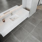 Legno 72" Alabaster White Single Sink Bathroom Vanity with Matte White VIVA Stone Solid Surface Countertop