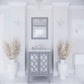 Mediterraneo 24" Grey Bathroom Vanity with Matte White VIVA Stone Solid Surface Countertop