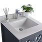 Mediterraneo 24" Grey Bathroom Vanity with White Quartz Countertop