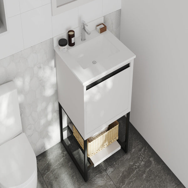 Alto 24 White Bathroom Vanity with White Quartz Countertop