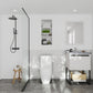 Alto 24" White Bathroom Vanity with White Stripes Marble Countertop
