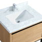 Alto 30" California White Oak Bathroom Vanity with White Carrara Marble Countertop