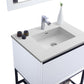 Alto 30" White Bathroom Vanity with Matte White VIVA Stone Solid Surface Countertop