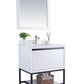 Alto 30" White Bathroom Vanity with Pure White Phoenix Stone Countertop