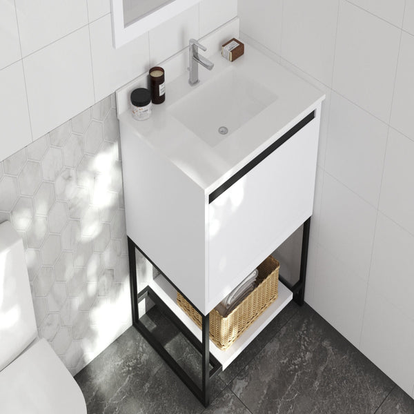 Alto 30 White Bathroom Vanity with White Quartz Countertop