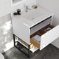 Alto 30" White Bathroom Vanity with White Quartz Countertop
