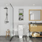 Alto 36" California White Oak Bathroom Vanity with Matte Black VIVA Stone Solid Surface Countertop