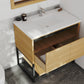 Alto 36" California White Oak Bathroom Vanity with Matte White VIVA Stone Solid Surface Countertop