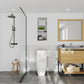 Alto 36" California White Oak Bathroom Vanity with White Stripes Marble Countertop