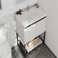 Alto 36" White Bathroom Vanity with Matte White VIVA Stone Solid Surface Countertop