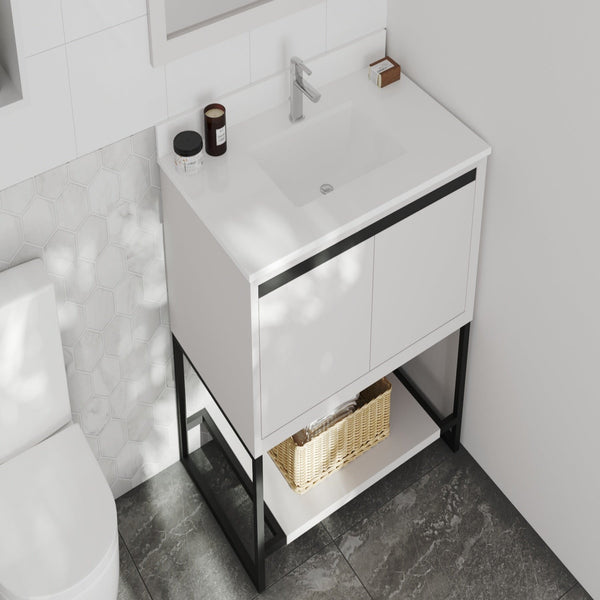Alto 36 White Bathroom Vanity with White Quartz Countertop