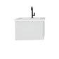 Vitri 24" Cloud White Bathroom Vanity with VIVA Stone Matte White Solid Surface Countertop