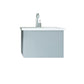 Vitri 24" Fossil Grey Bathroom Vanity with VIVA Stone Matte White Solid Surface Countertop