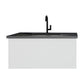 Vitri 36" Cloud White Bathroom Vanity with VIVA Stone Matte Black Solid Surface Countertop