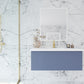 Vitri 42" Nautical Blue Bathroom Vanity with VIVA Stone Matte White Solid Surface Countertop