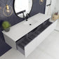 Vitri 72" Cloud White Single Sink Bathroom Vanity with VIVA Stone Matte White Solid Surface Countertop