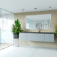 Vitri 72" Fossil Grey Single Sink Bathroom Vanity with VIVA Stone Matte Black Solid Surface Countertop