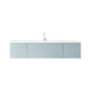 Vitri 72" Fossil Grey Single Sink Bathroom Vanity with VIVA Stone Matte White Solid Surface Countertop