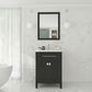 Wimbledon 24" Espresso Bathroom Vanity with White Carrara Marble Countertop
